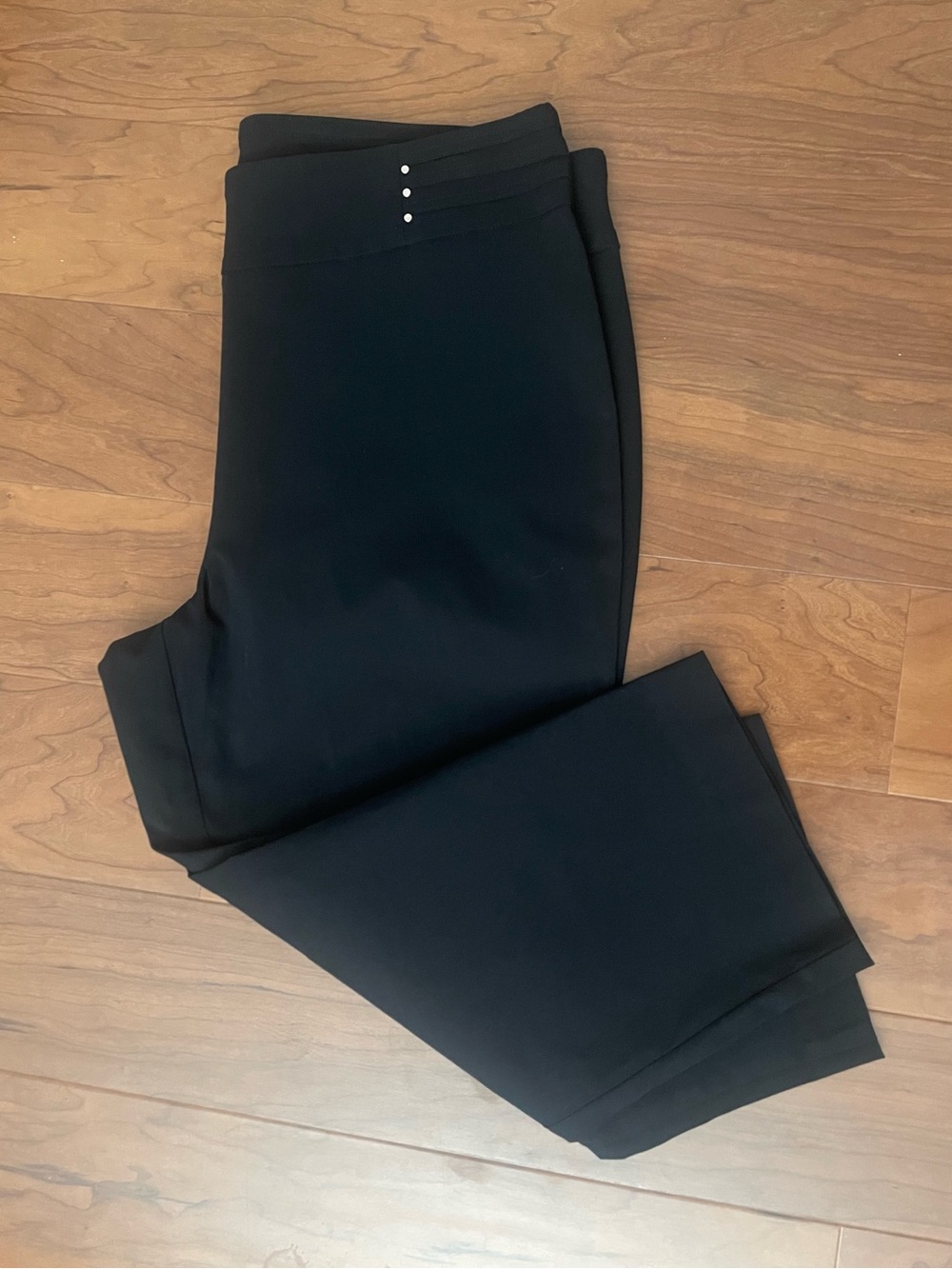 JM Collection Black Slim Dress Pants with Stud Detail Petite XL